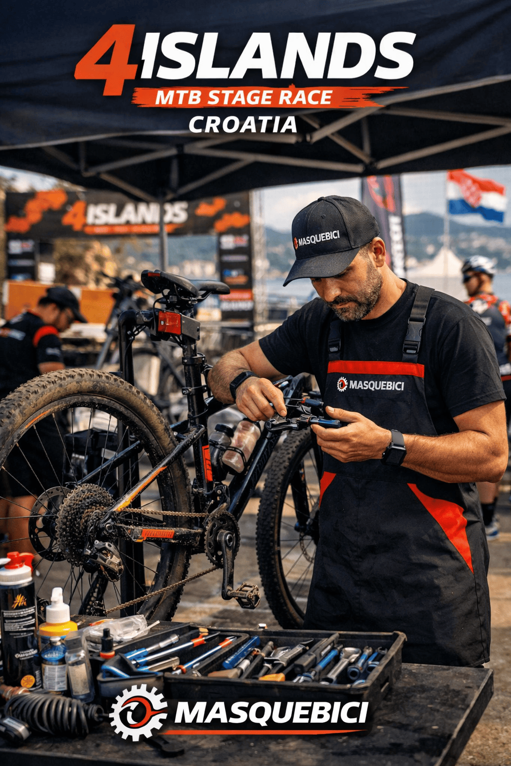 Servicio de mecánica en la 4 Islands de Croacia 2026